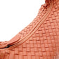 Bottega Veneta Intrecciato One Shoulder Bag Orange Leather Hobo 7-10-596