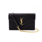 SAINT LAURENT Cassandra Wallet Chain Shoulder Bag, Leather, Black, Gold Hardware, Women's