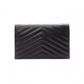 SAINT LAURENT Cassandra Wallet Chain Shoulder Bag, Leather, Black, Gold Hardware, Women's
