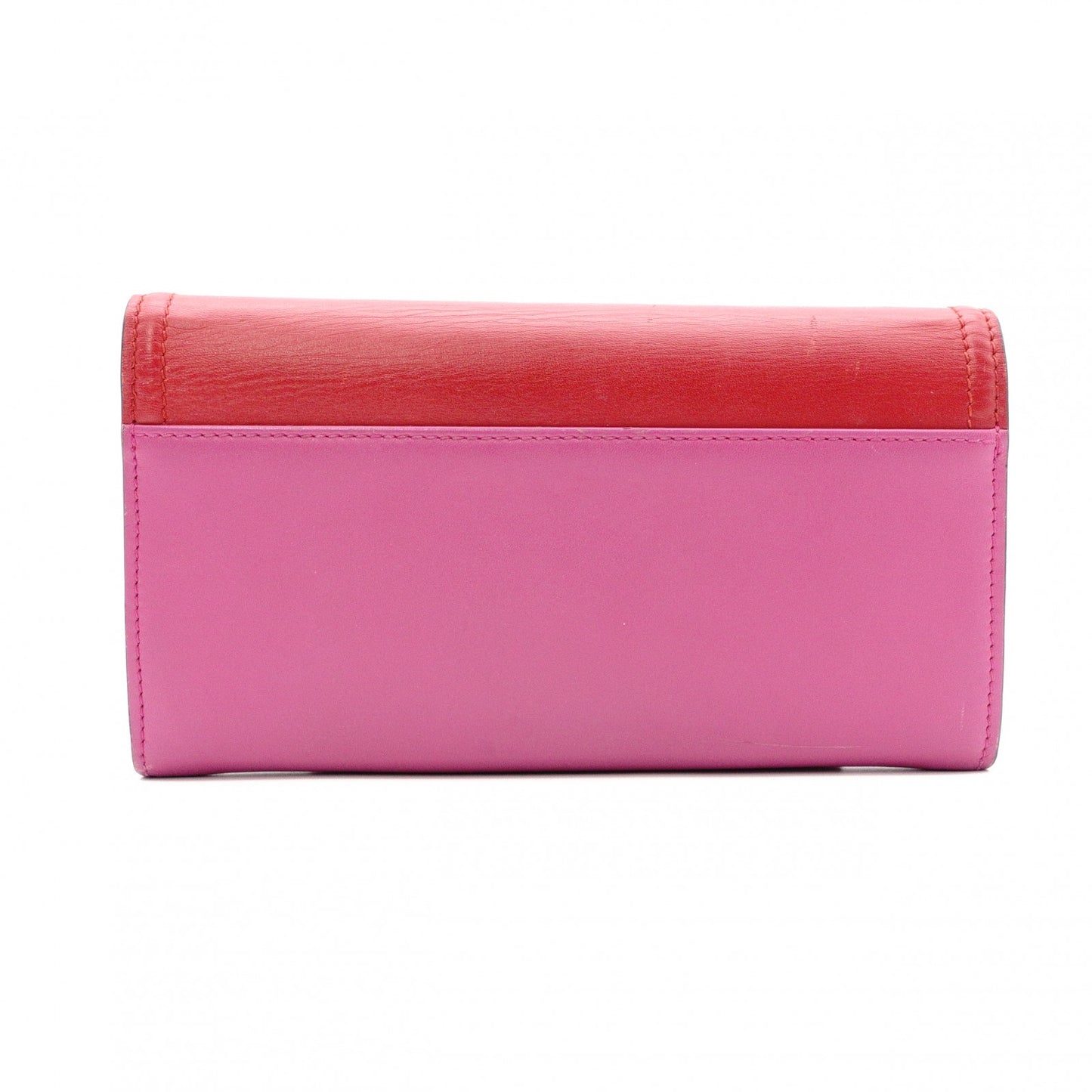 GUCCI Horsebit Long Wallet, Leather, Pink/Red, Gold Hardware