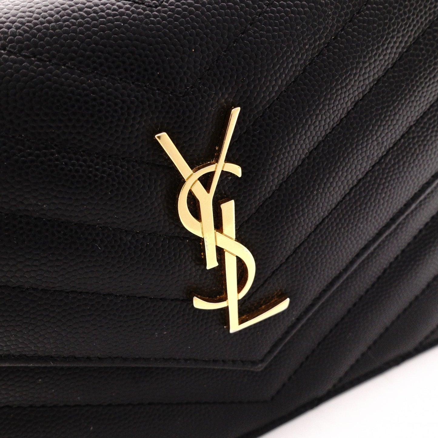 SAINT LAURENT Cassandra Wallet Chain Shoulder Bag, Leather, Black, Gold Hardware, Women's