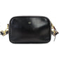 FENDI Zucca Shoulder Bag Black Leather Black Gold Hardware Crossbody 7-10-1104