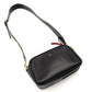FENDI Zucca Shoulder Bag Black Leather Black Gold Hardware Crossbody 7-10-1104