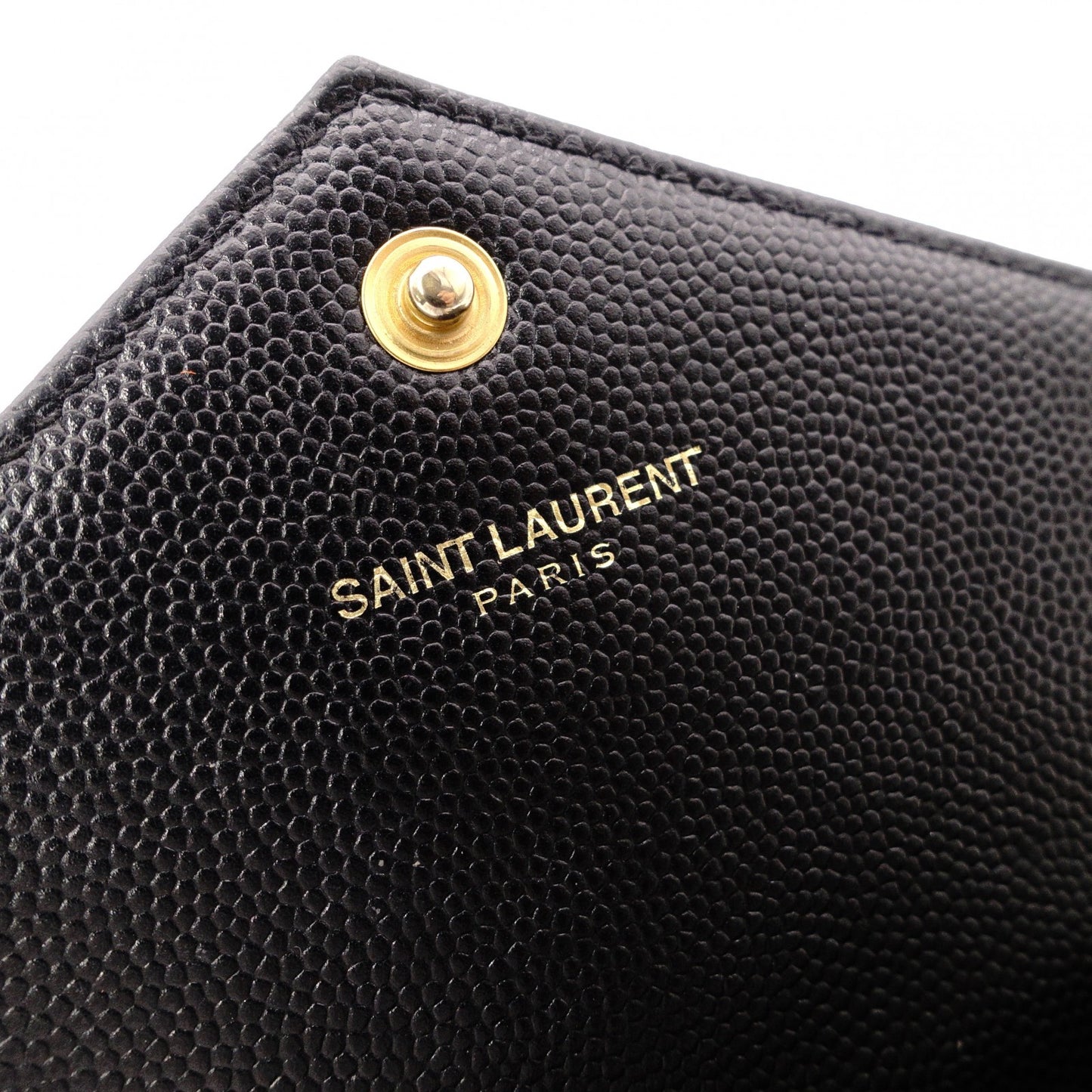 SAINT LAURENT Cassandra Wallet Chain Shoulder Bag, Leather, Black, Gold Hardware, Women's