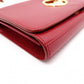 FENDI Effiz Wallet Chain, Leather, Red, Shoulder