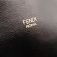 FENDI Zucca Shoulder Bag Black Leather Black Gold Hardware Crossbody 7-10-1104