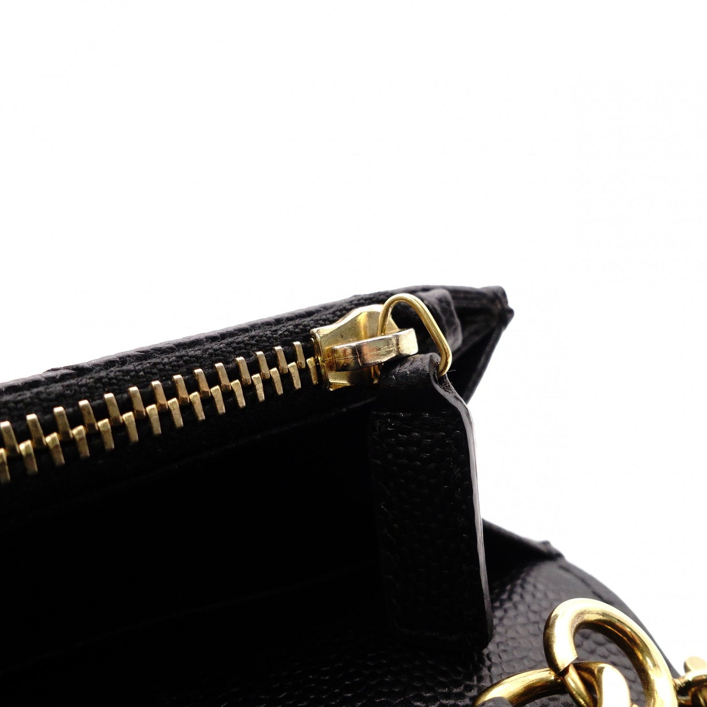 SAINT LAURENT Cassandra Wallet Chain Shoulder Bag, Leather, Black, Gold Hardware, Women's