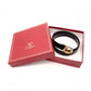 CARTIER Trinity Belt, Leather, Black, Gold Hardware, Women's