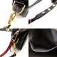 FENDI Zucca Shoulder Bag Black Leather Black Gold Hardware Crossbody 7-10-1104