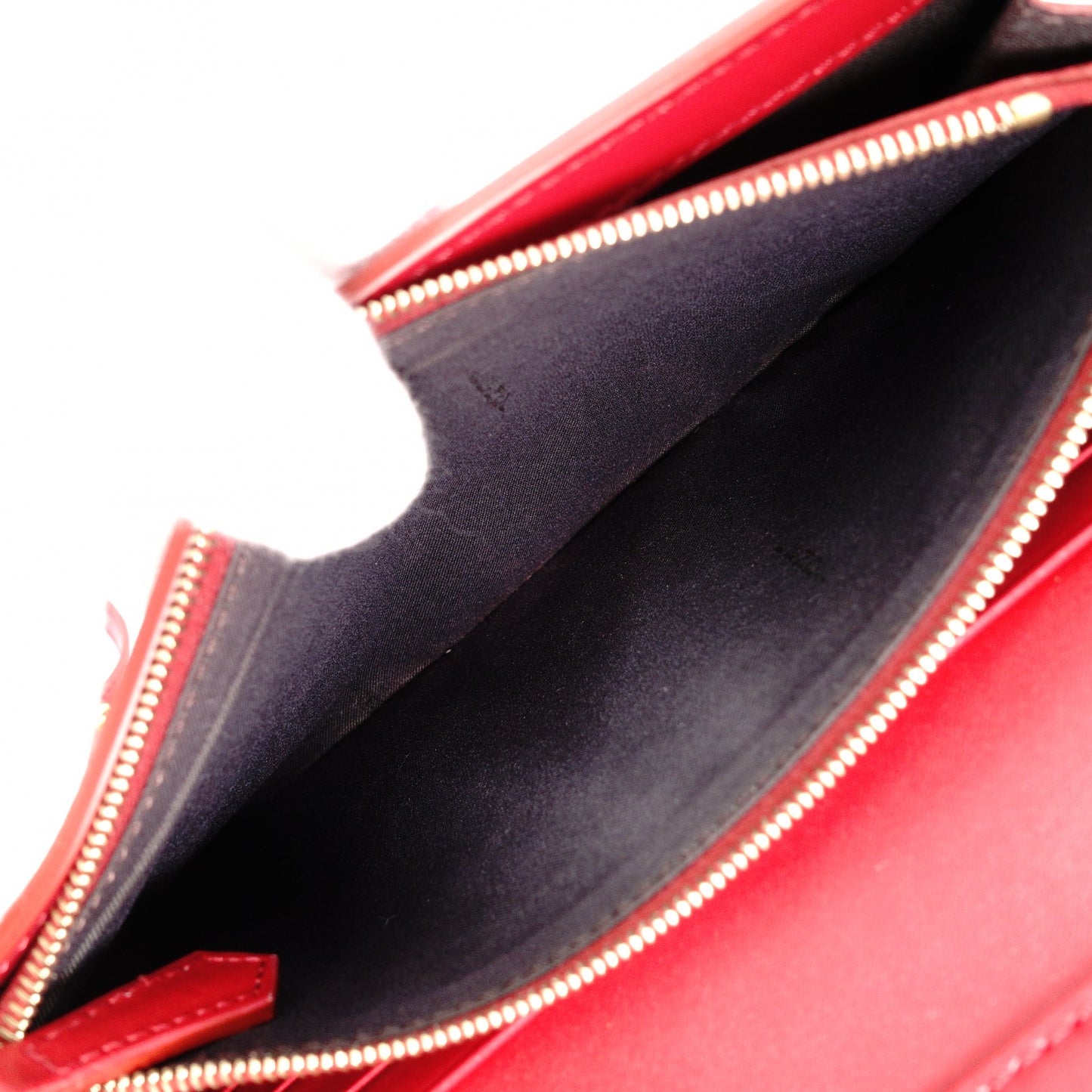 FENDI Effiz Wallet Chain, Leather, Red, Shoulder