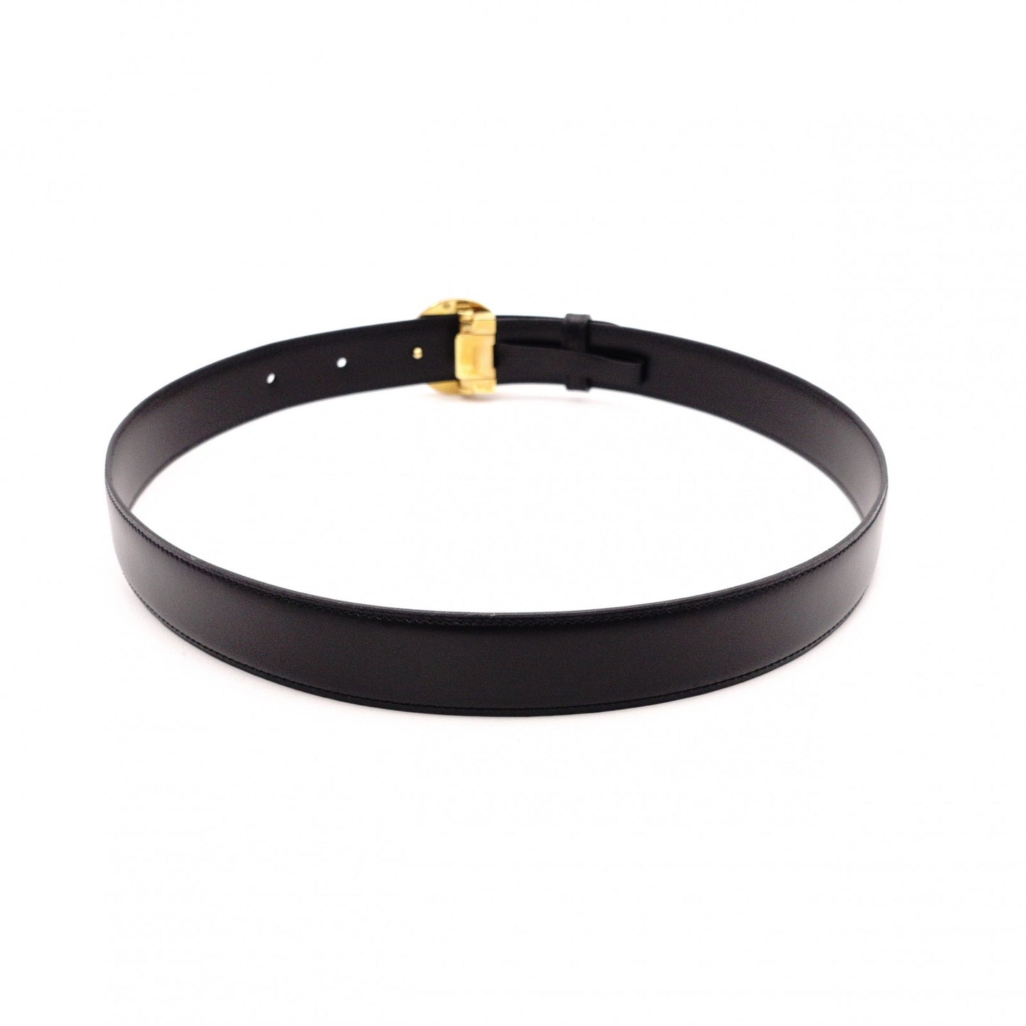 CARTIER Trinity Belt, Leather, Black, Gold Hardware, Women's