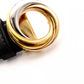 CARTIER Trinity Belt, Leather, Black, Gold Hardware, Women's