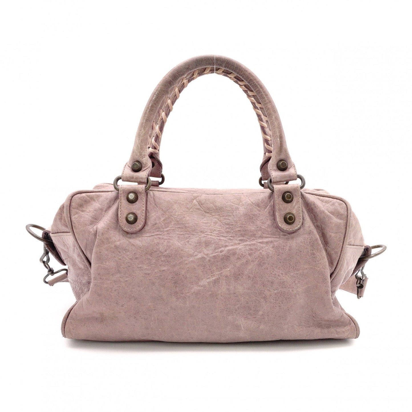 BALENCIAGA The Box Classic Handbag, Leather, Purple, 2-Way