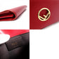 FENDI Effiz Wallet Chain, Leather, Red, Shoulder