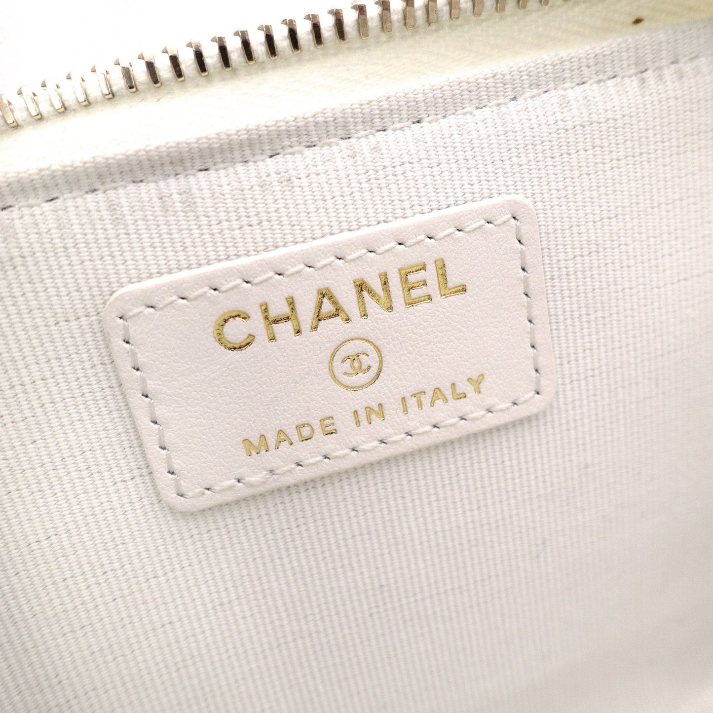 CHANEL Timeless Classic Coin and Card Case, Caviar Leather, White, Women's