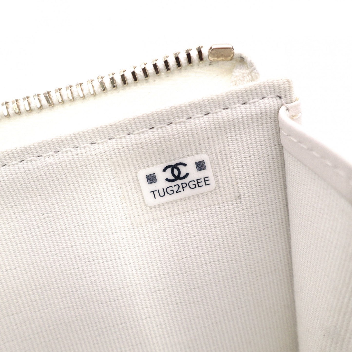 CHANEL Timeless Classic Coin and Card Case, Caviar Leather, White, Women's