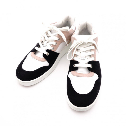 HERMES Free Sneakers, Leather, White, Size 39 (approx. 25–25.5 cm, US 8)