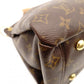 LOUIS VUITTON Monogram Canvas Parthena Handbag 2-Way Brown × Pink PVC Leather Shoulder 7-10-423