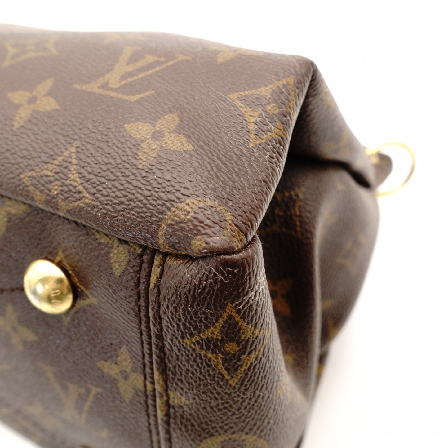 LOUIS VUITTON Monogram Canvas Parthena Handbag 2-Way Brown × Pink PVC Leather Shoulder 7-10-423