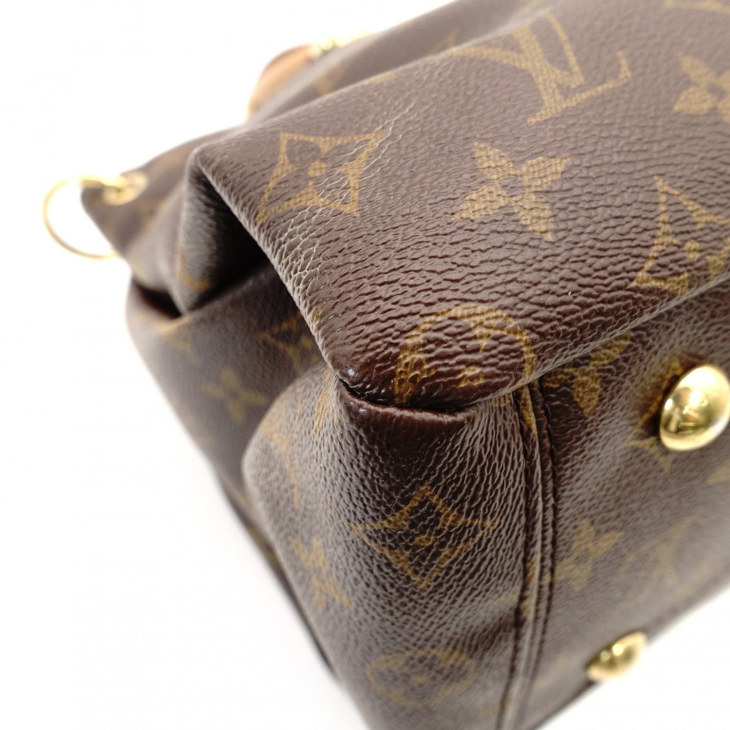 LOUIS VUITTON Monogram Canvas Parthena Handbag 2-Way Brown × Pink PVC Leather Shoulder 7-10-423