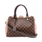 LOUIS VUITTON Brittany Damier Ébène Handbag, Leather and PVC, Brown, 2-Way