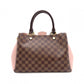 LOUIS VUITTON Brittany Damier Ébène Handbag, Leather and PVC, Brown, 2-Way