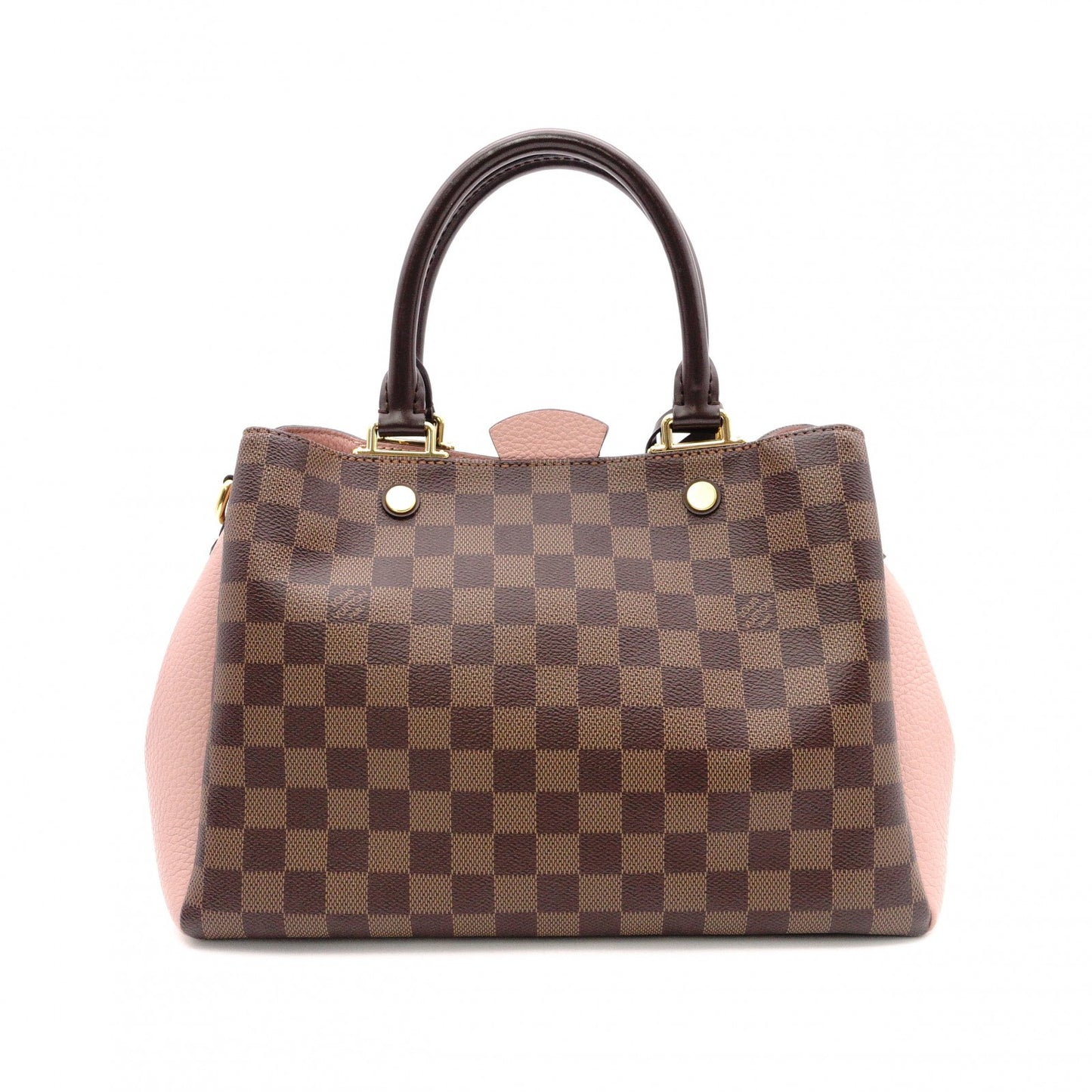 LOUIS VUITTON Brittany Damier Ébène Handbag, Leather and PVC, Brown, 2-Way