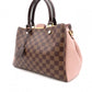 LOUIS VUITTON Brittany Damier Ébène Handbag, Leather and PVC, Brown, 2-Way