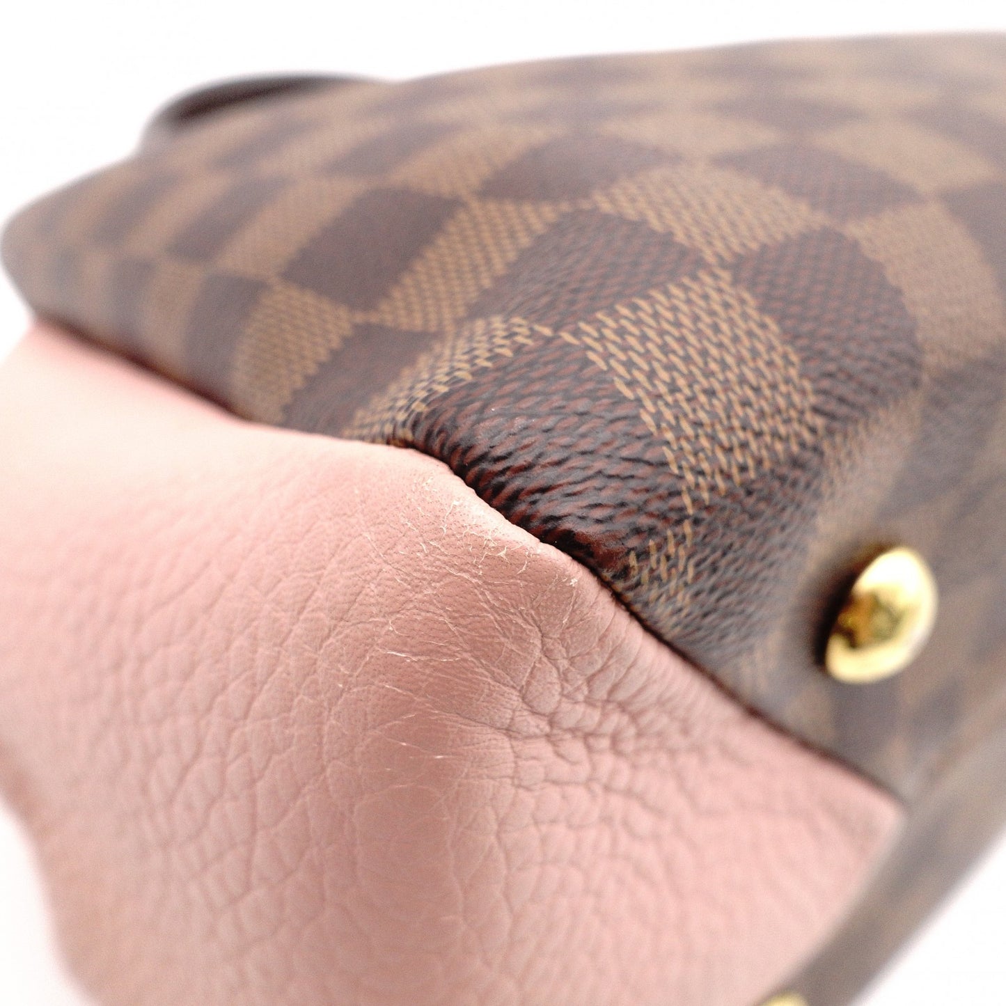 LOUIS VUITTON Brittany Damier Ébène Handbag, Leather and PVC, Brown, 2-Way