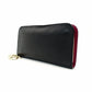 Christian Dior Diorissimo Long Wallet Round Zipper Black Leather 7-11-156