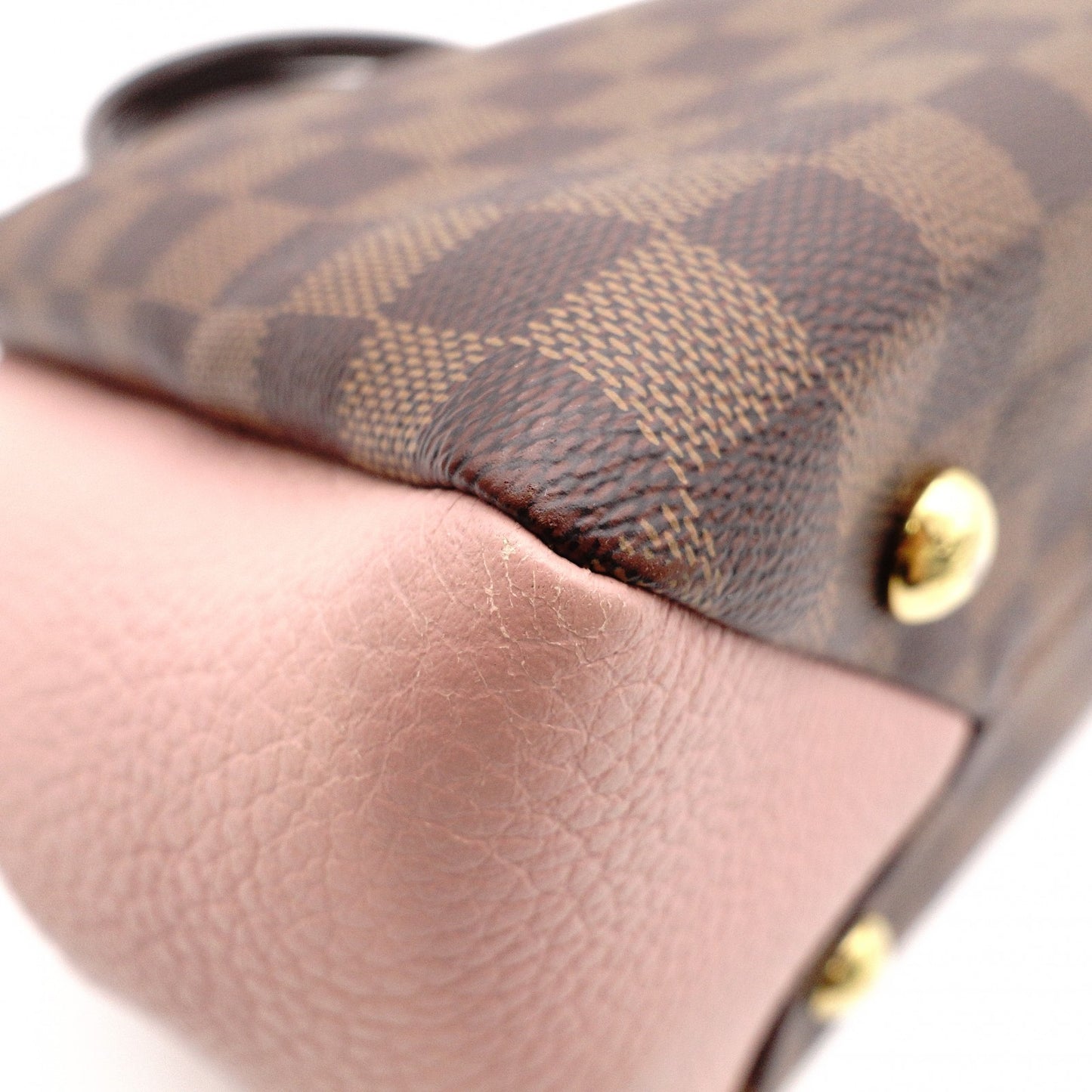LOUIS VUITTON Brittany Damier Ébène Handbag, Leather and PVC, Brown, 2-Way