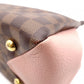 LOUIS VUITTON Brittany Damier Ébène Handbag, Leather and PVC, Brown, 2-Way