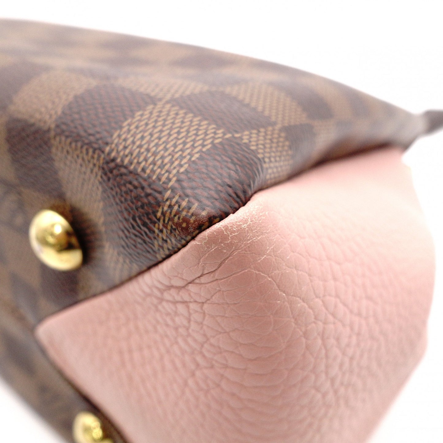 LOUIS VUITTON Brittany Damier Ébène Handbag, Leather and PVC, Brown, 2-Way
