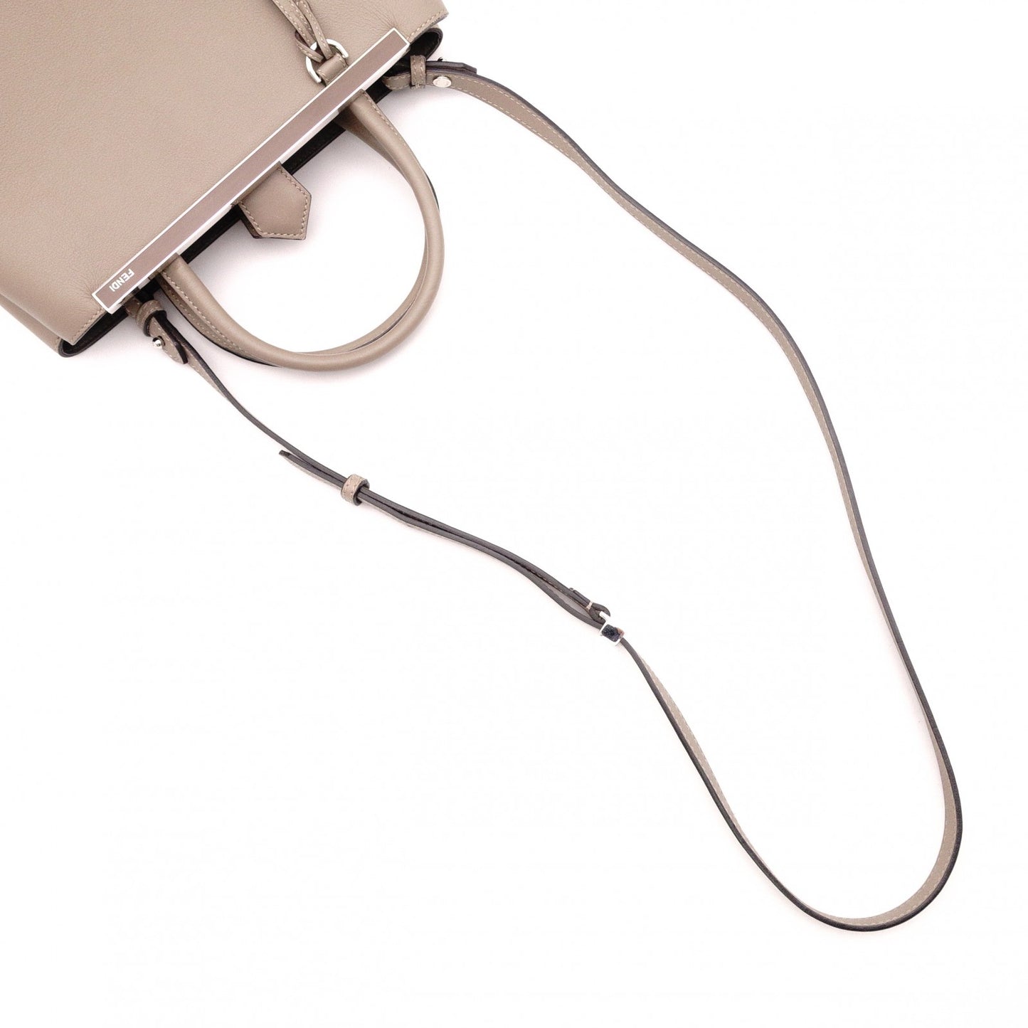FENDI 2Jours Handbag, 2-Way, Leather, Beige, Women's