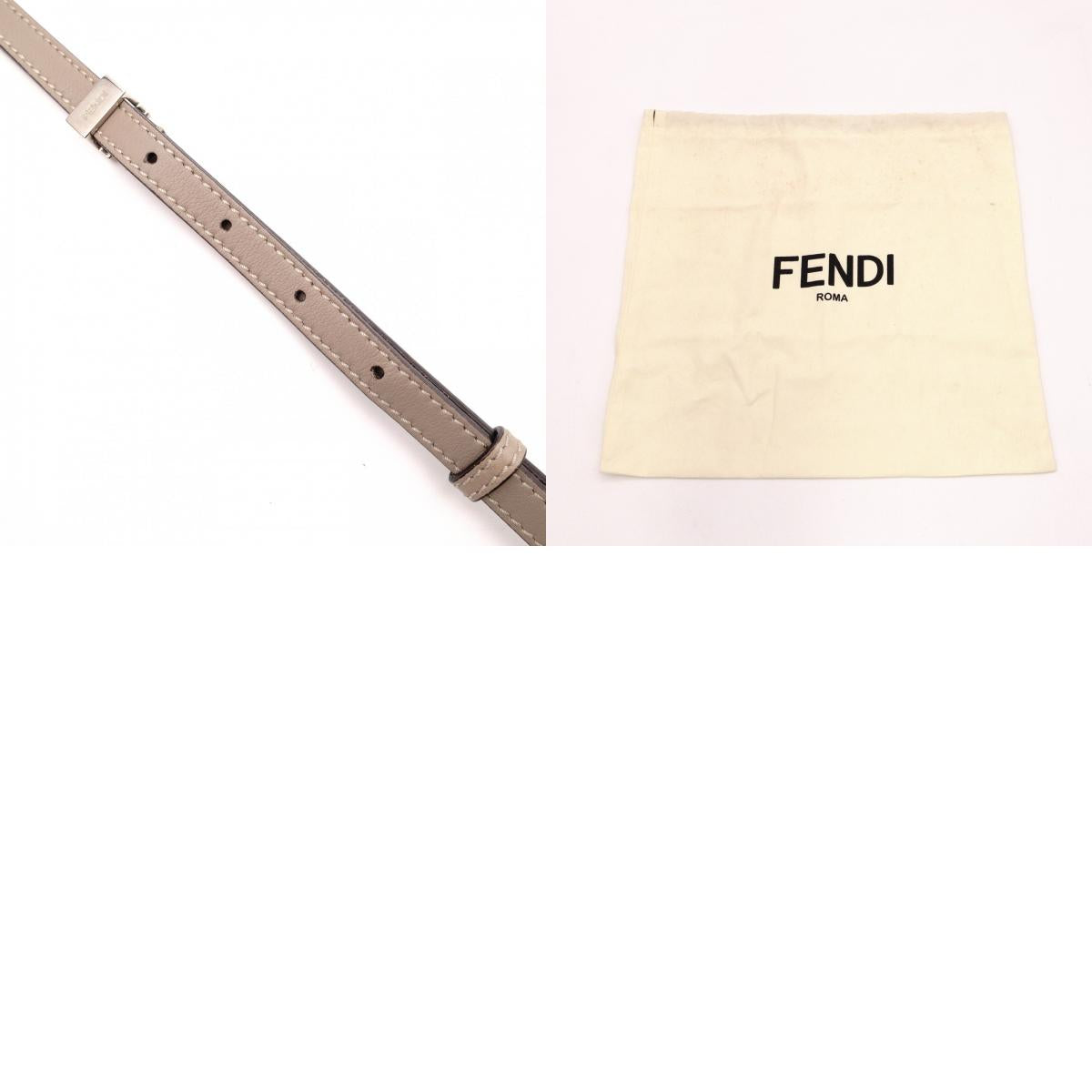 FENDI 2Jours Handbag, 2-Way, Leather, Beige, Women's