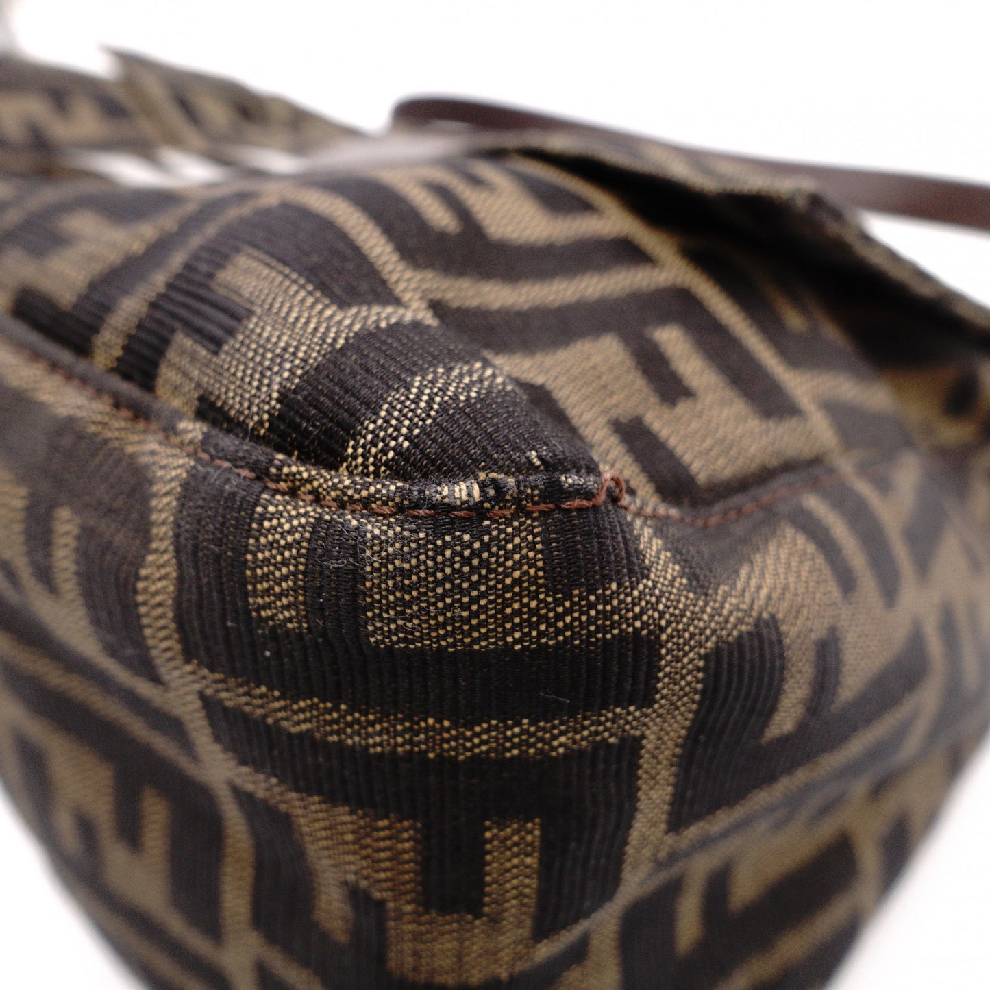 FENDI Mamma Bucket Zucca Shoulder Bag, Canvas, Brown