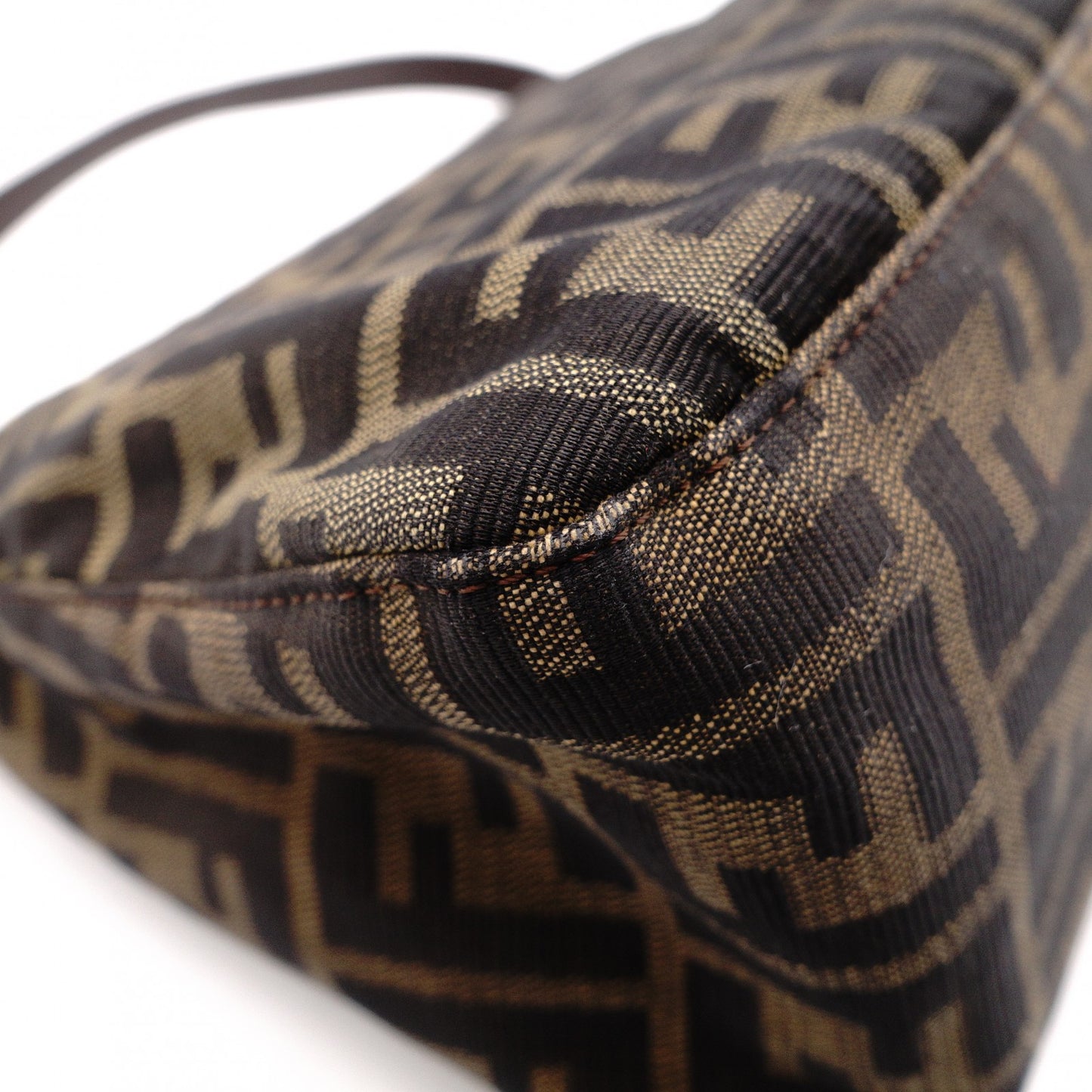 FENDI Mamma Bucket Zucca Shoulder Bag, Canvas, Brown