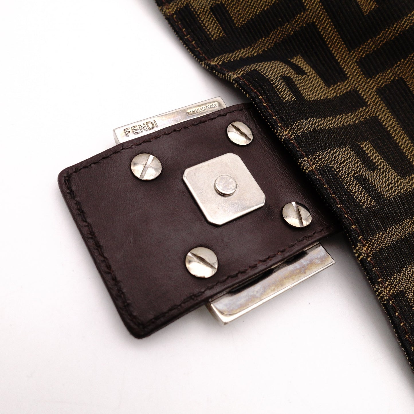 FENDI Mamma Bucket Zucca Shoulder Bag, Canvas, Brown