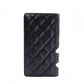 CHANEL Cambon Line Long Wallet, Leather, Black
