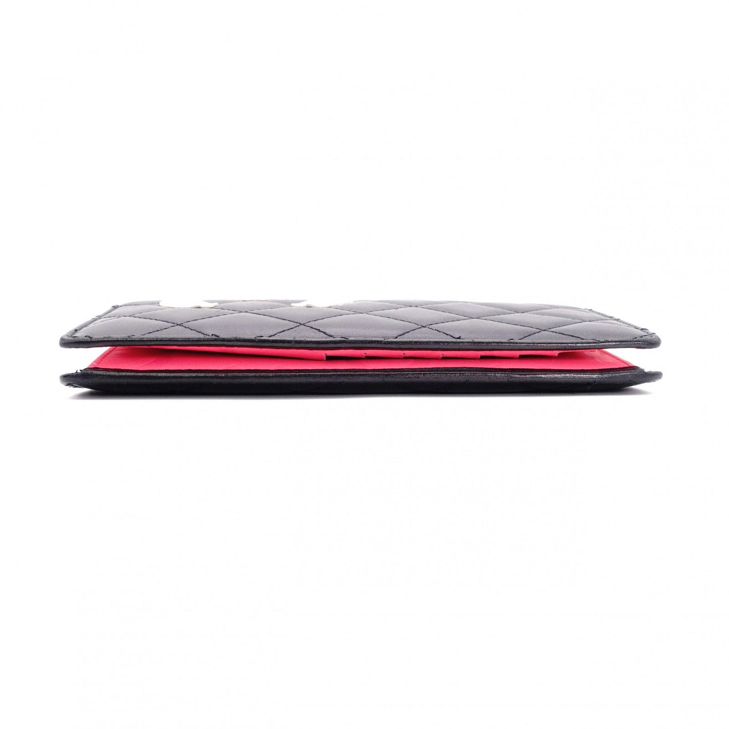 CHANEL Cambon Line Long Wallet, Leather, Black