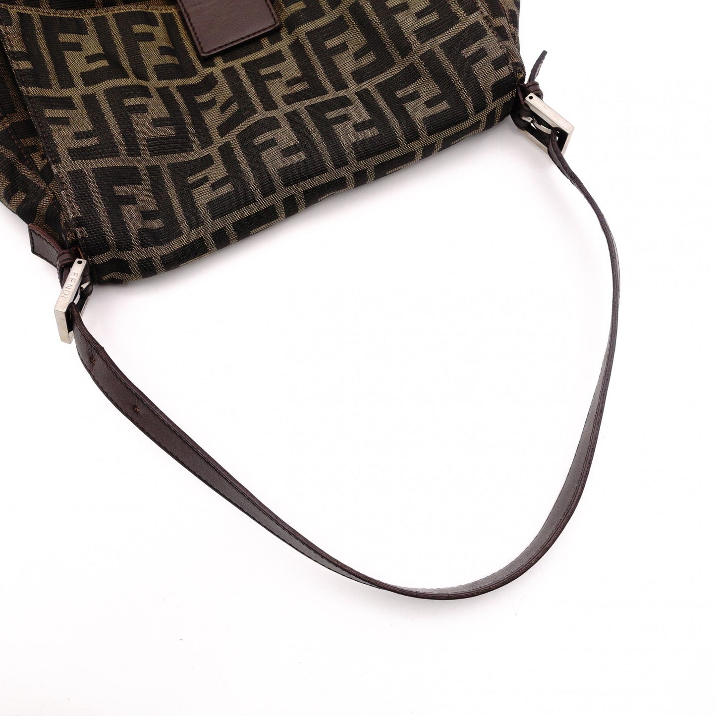 FENDI Mamma Bucket Zucca Shoulder Bag, Canvas, Brown
