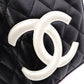 CHANEL Cambon Line Long Wallet, Leather, Black