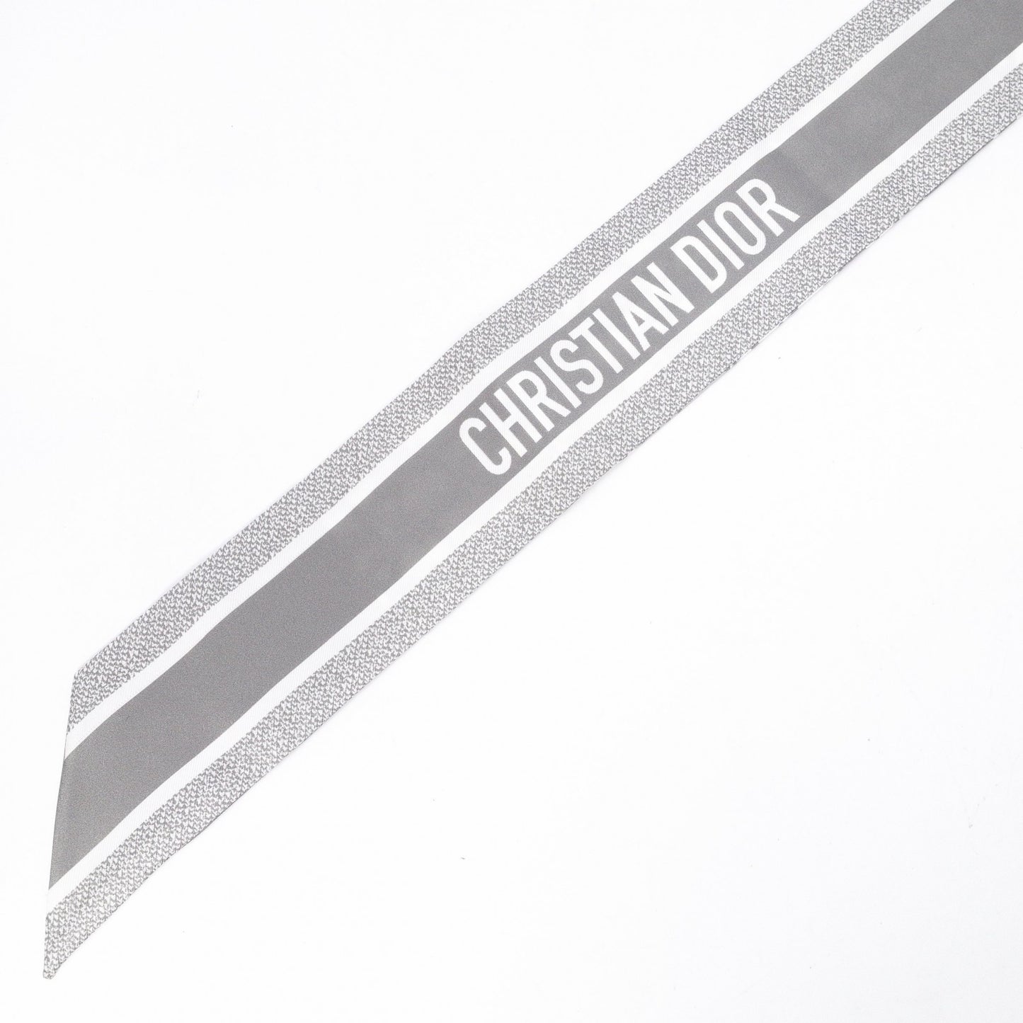 Christian Dior Mitzah Scarf, Silk, Gray