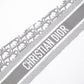 Christian Dior Mitzah Scarf, Silk, Gray