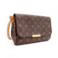 LOUIS VUITTON Favorit MM Damier Ébène Shoulder Bag, Leather and PVC, Brown