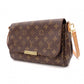LOUIS VUITTON Favorit MM Damier Ébène Shoulder Bag, Leather and PVC, Brown