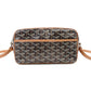Goyard Cup Vert Shoulder Bag PVC Leather Black × Brown Crossbody 7-11-653