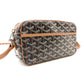 Goyard Cup Vert Shoulder Bag PVC Leather Black × Brown Crossbody 7-11-653