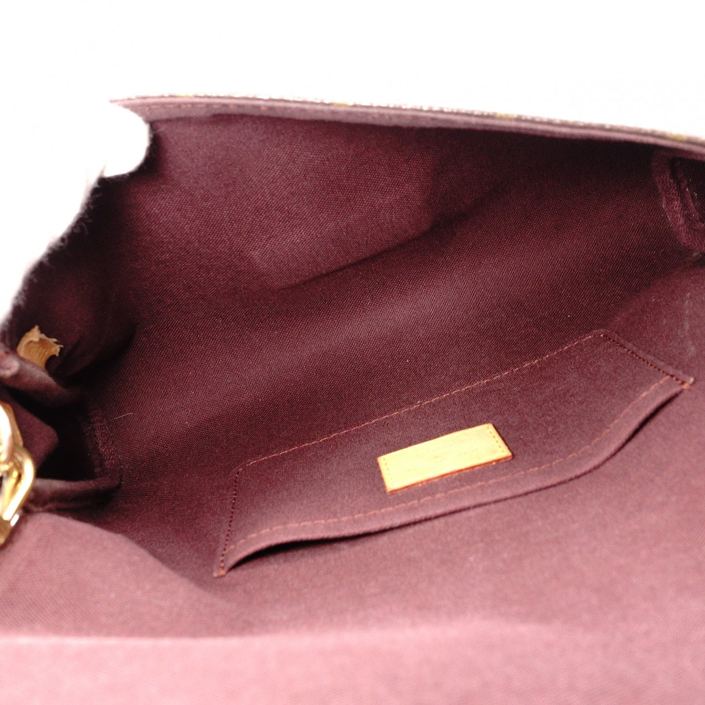 LOUIS VUITTON Favorit MM Damier Ébène Shoulder Bag, Leather and PVC, Brown