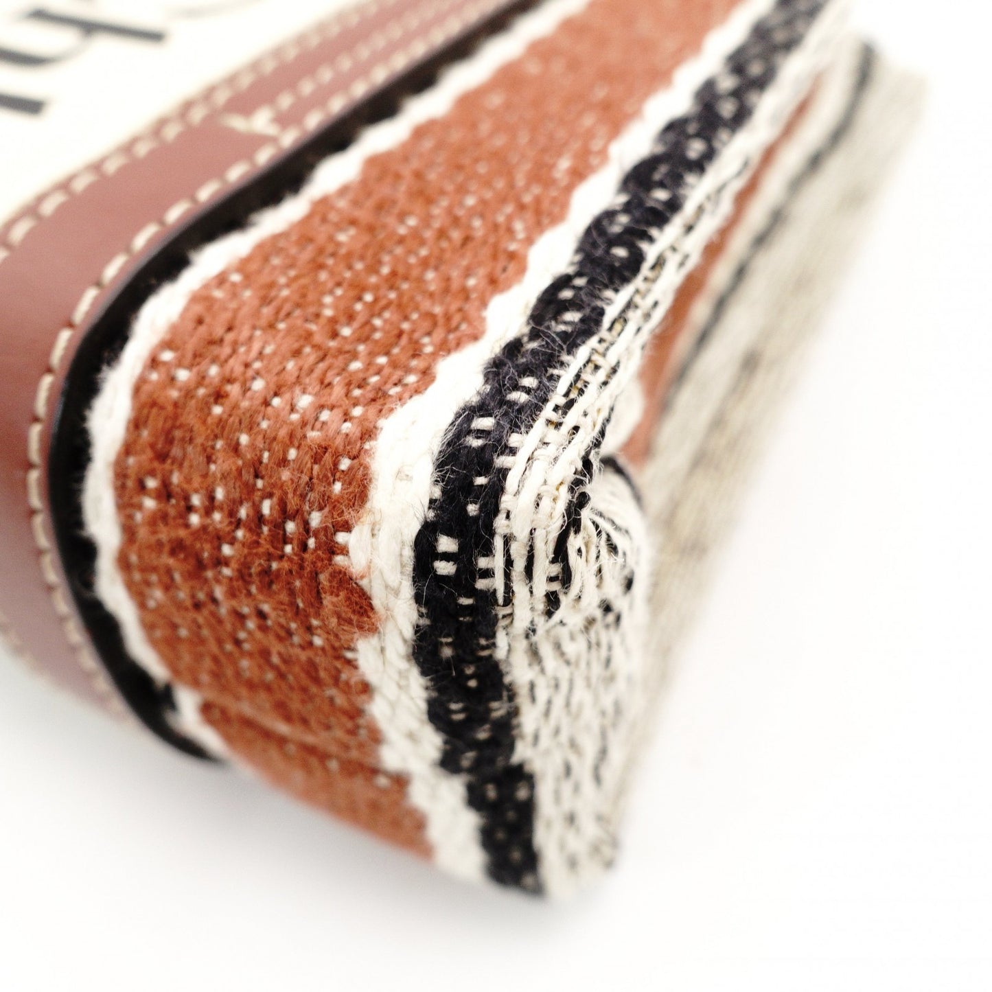 Chloe Woody Small Handbag 2-Way Canvas Beige × Brown Crossbody 7-11-646